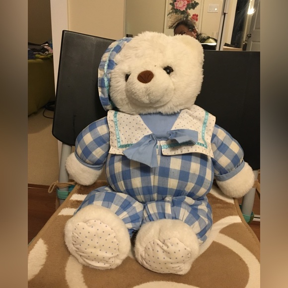 A dressed stuffed bear. - Picture 2 of 3